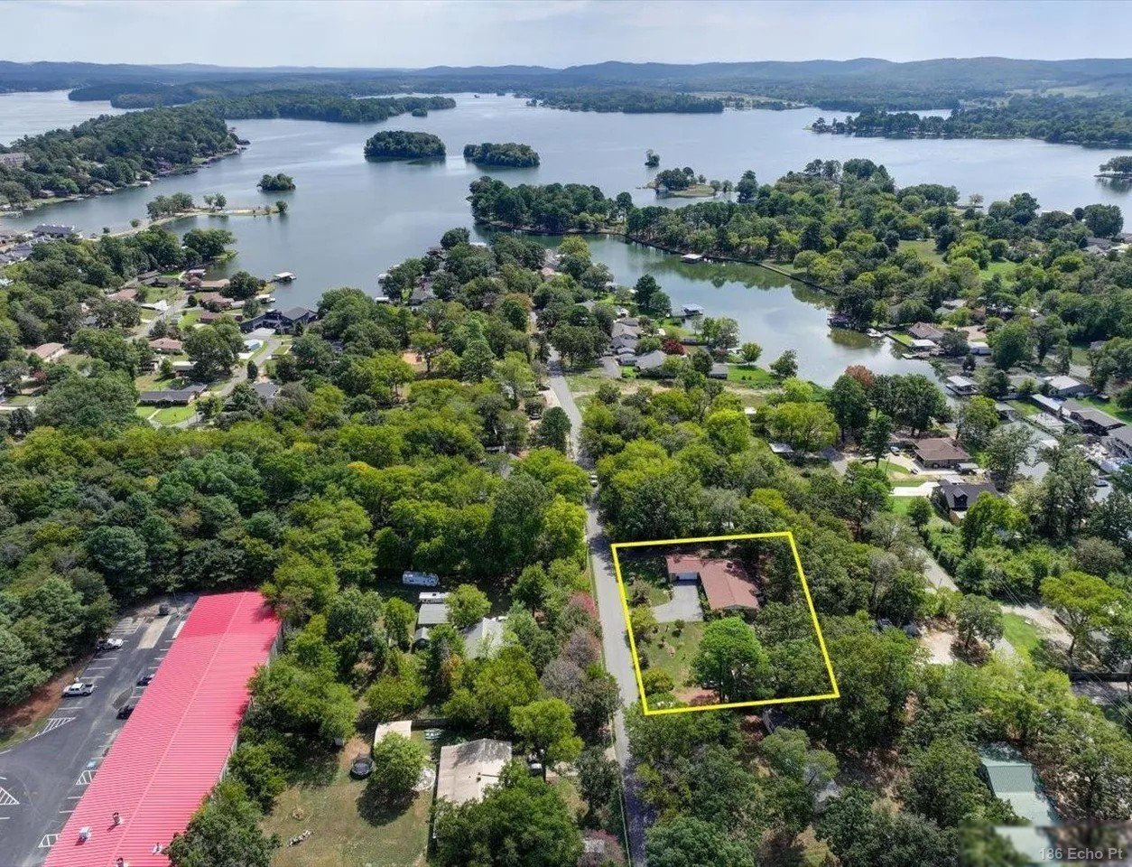 From above, with Lake Hamilton beyond