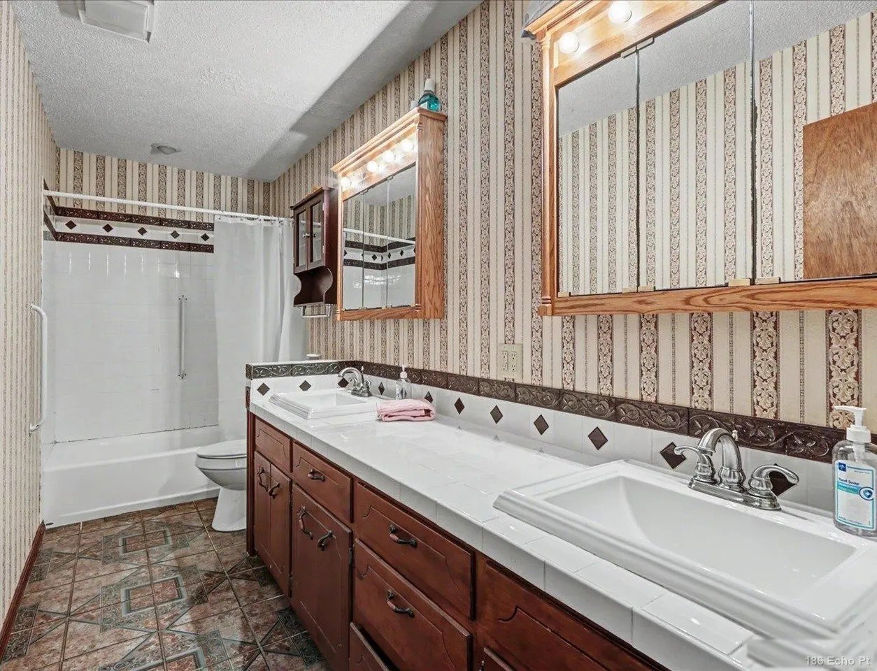 Bathroom with double vanity