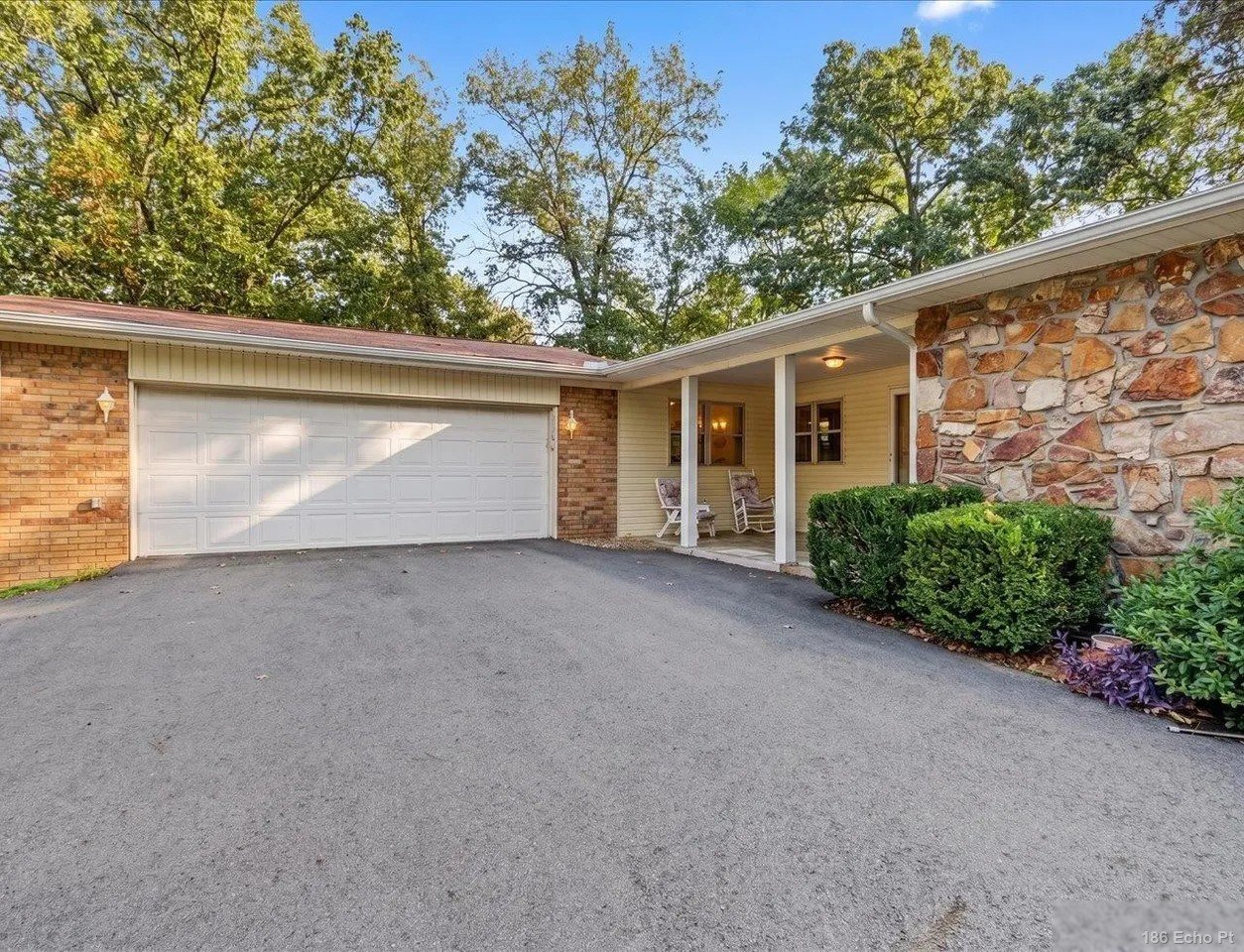 Attached two-car garage